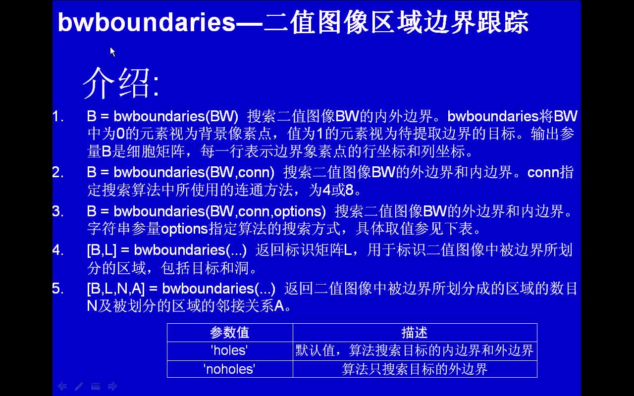 #matlab bwboundaries-二值图像区域边界跟踪