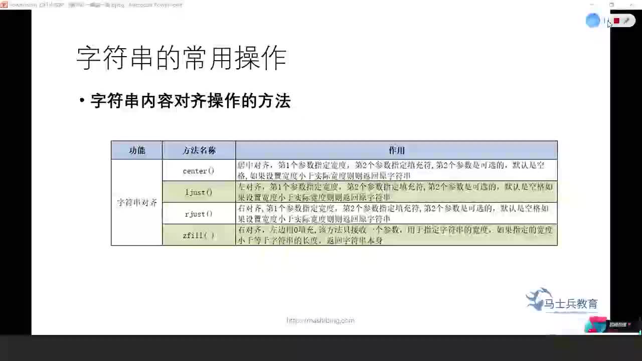 #硬聲創(chuàng)作季  人工智能全套教程：78.字符串的常用操作_字符串內(nèi)容對(duì)齊操作的方法