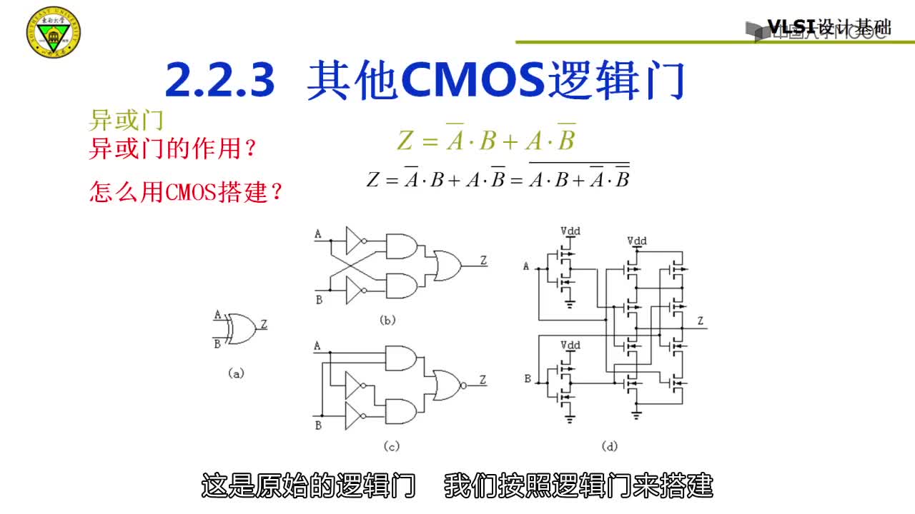 #硬声创作季 #VLSI VLSI设计基础-02.08 异或门和同或门电路-2