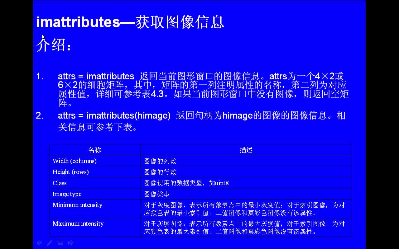 #matlab imattributes-获取图像信息