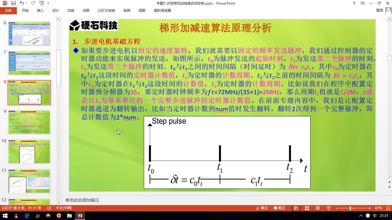 步进电机 梯形加减速理论分析1   #硬声创作季 