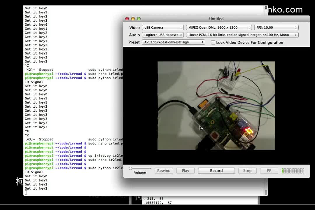 #硬声创作季  树莓派教程：18-2_RaspberryPi_IR_CheckKeys_LEDOnOff