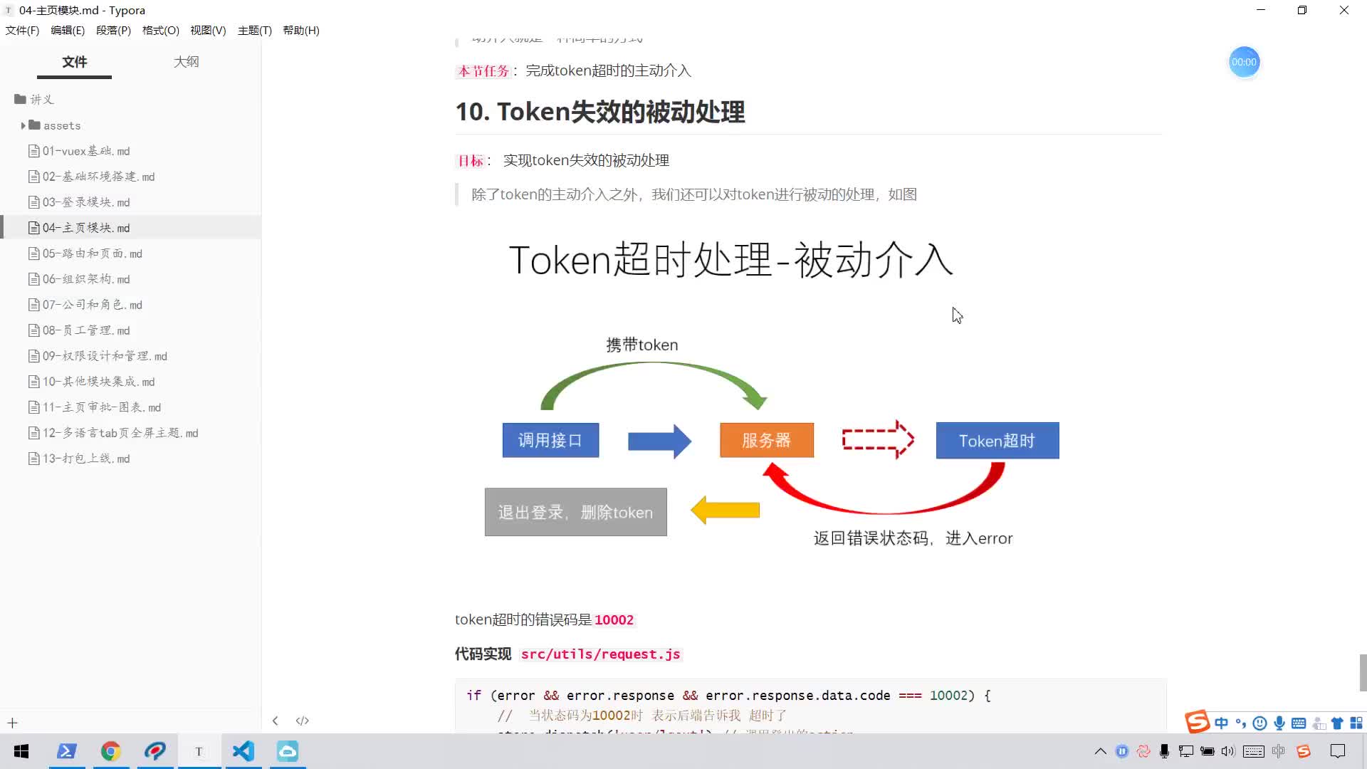 #硬聲創(chuàng)作季  全棧項目首套HR-saas項目管理實戰(zhàn)課程：10.Token失效的被動處理