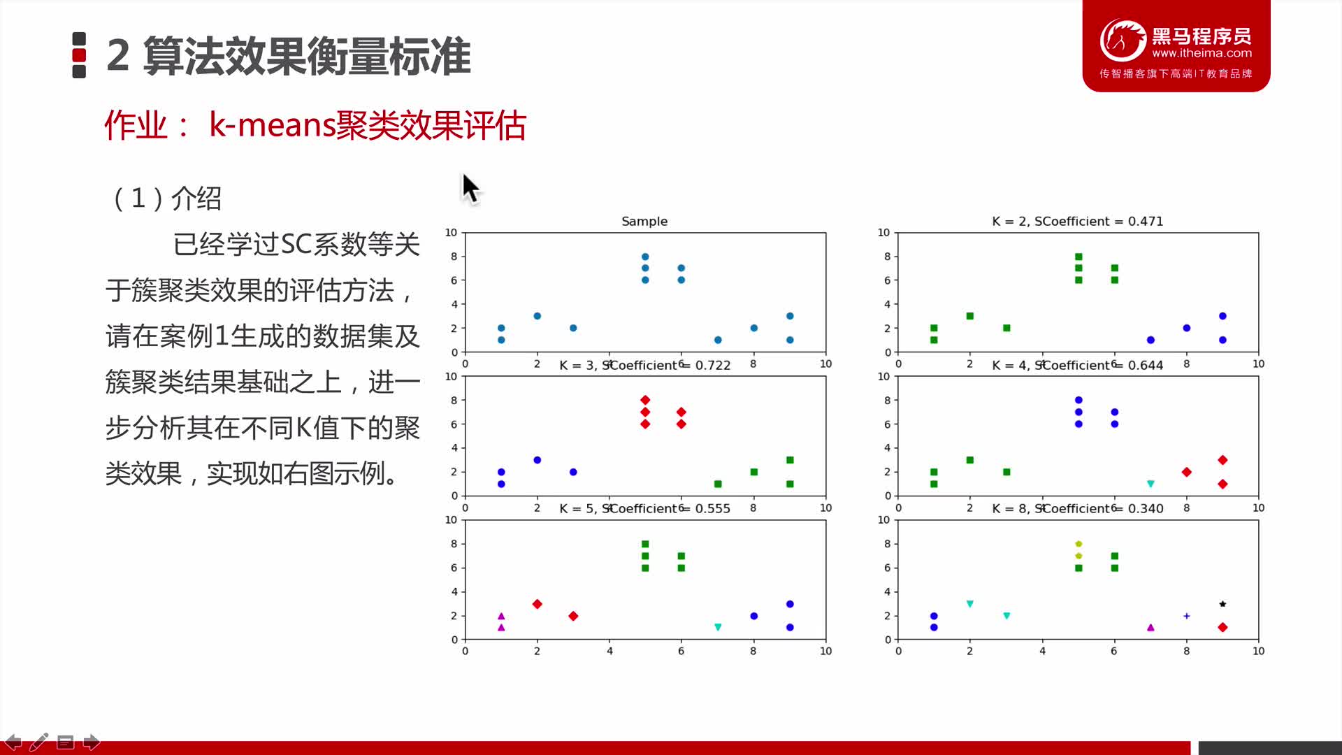 #硬聲創作季  機器學習經典算法：02_09_聚類算法_效果衡量標準_聚類效果評估_作業