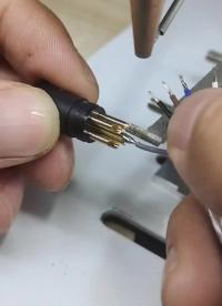 線材不沾錫,照樣焊好航插！#航空插頭#自動焊錫機#連接器 #硬聲創作季 