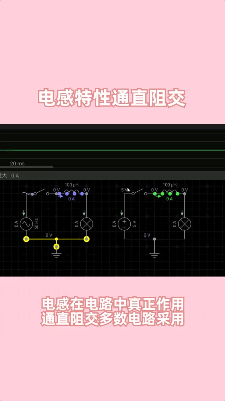 电感的基本特性就是通直阻交，这也是学习模电必须课！#电工#电路#电脑#硬声创作季 