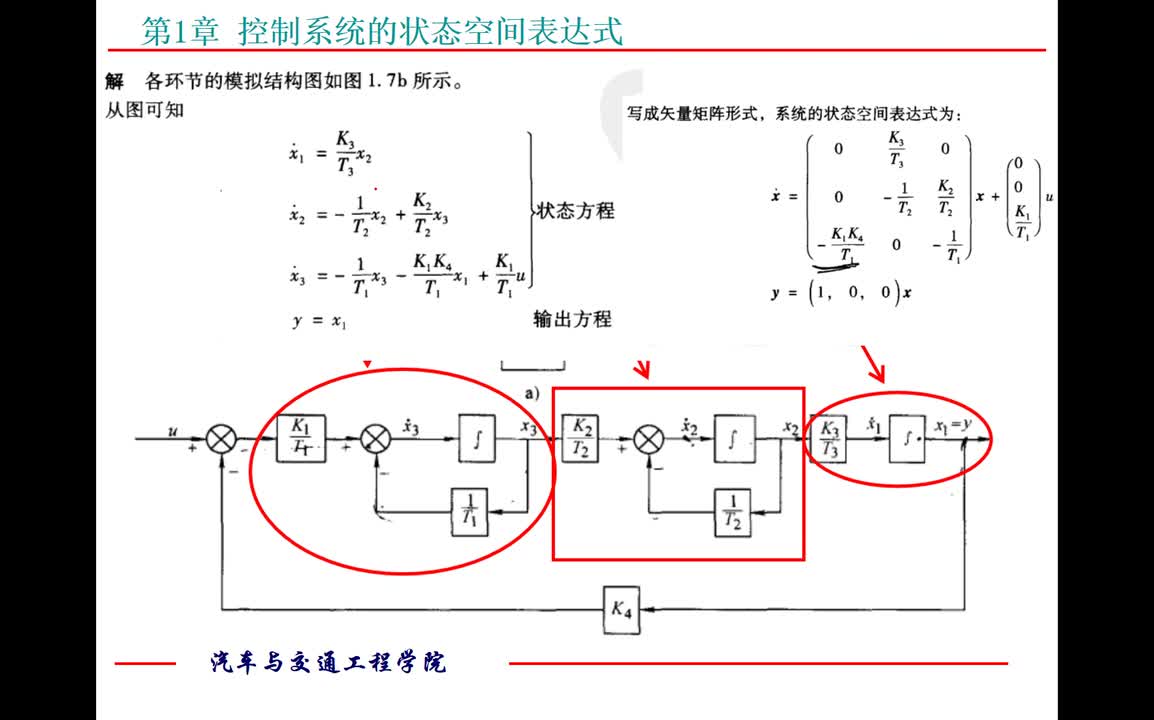 #硬声创作季 #自动控制技术 现代控制理论-01.03.01 从系统框图建立状态空间表达式-2