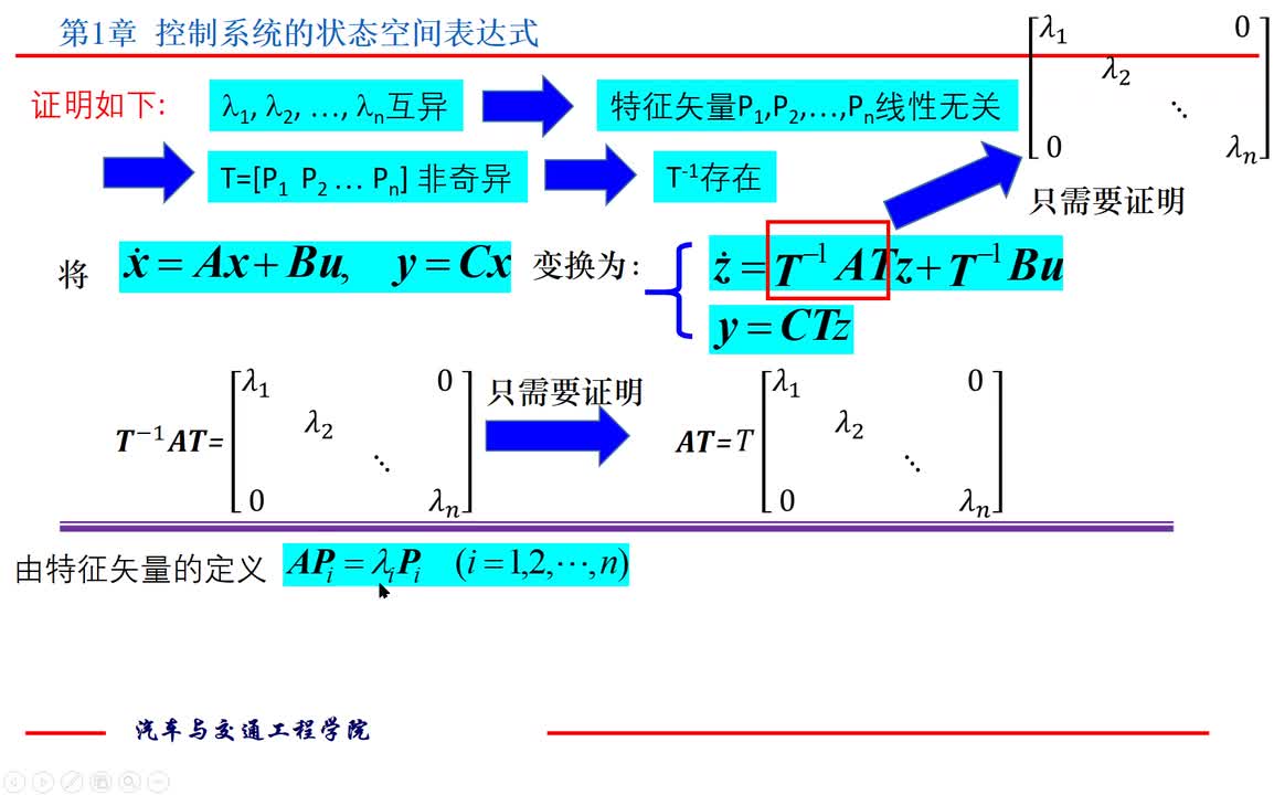 #硬声创作季 #自动控制技术 现代控制理论-01.05.03 01状态空间表达式变换为约旦标准型-2