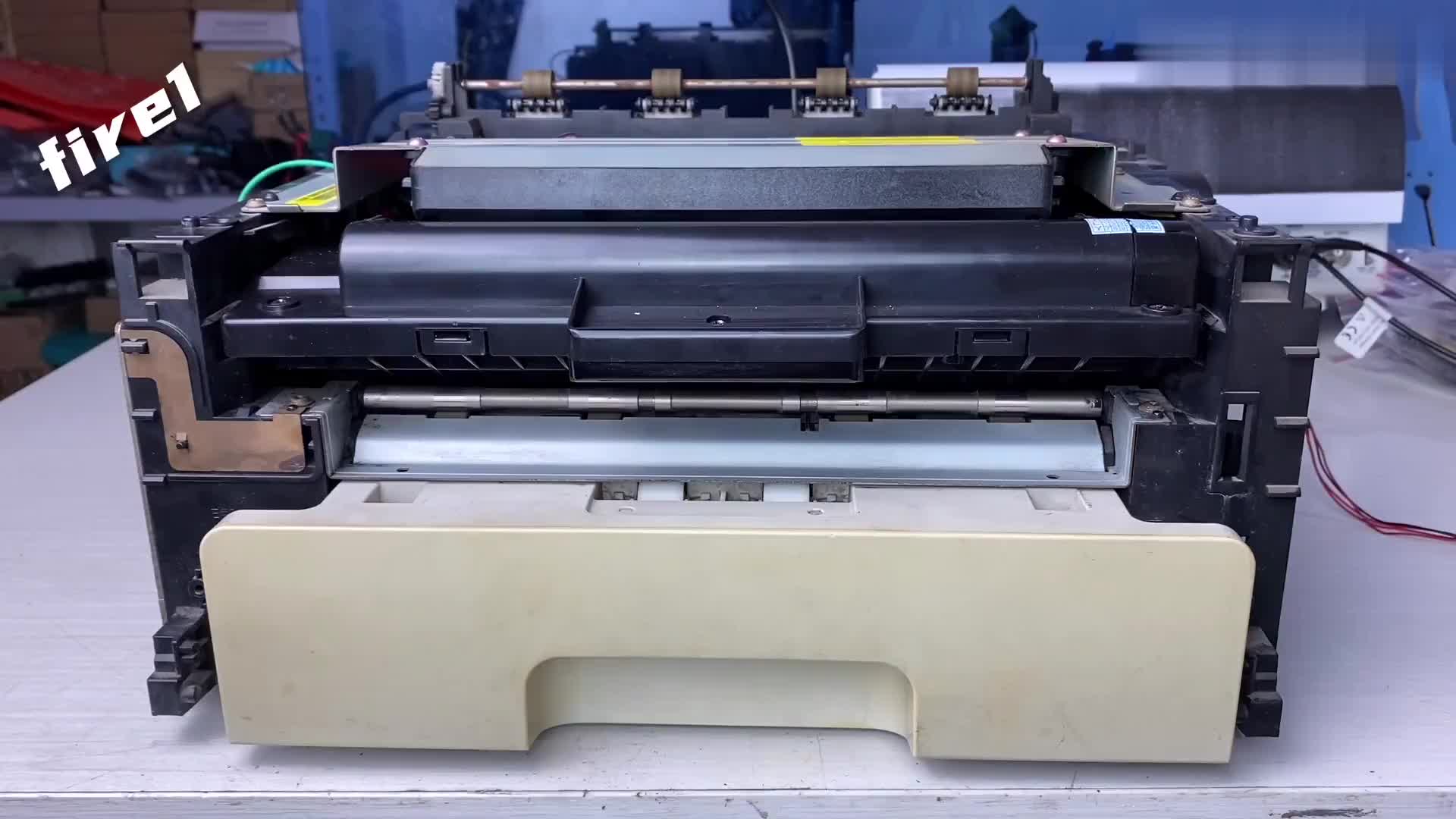 #硬声创作季  激光打印机中的机械部分，如何通过一个电机实现所有功能，激光器里面又有什么东西？