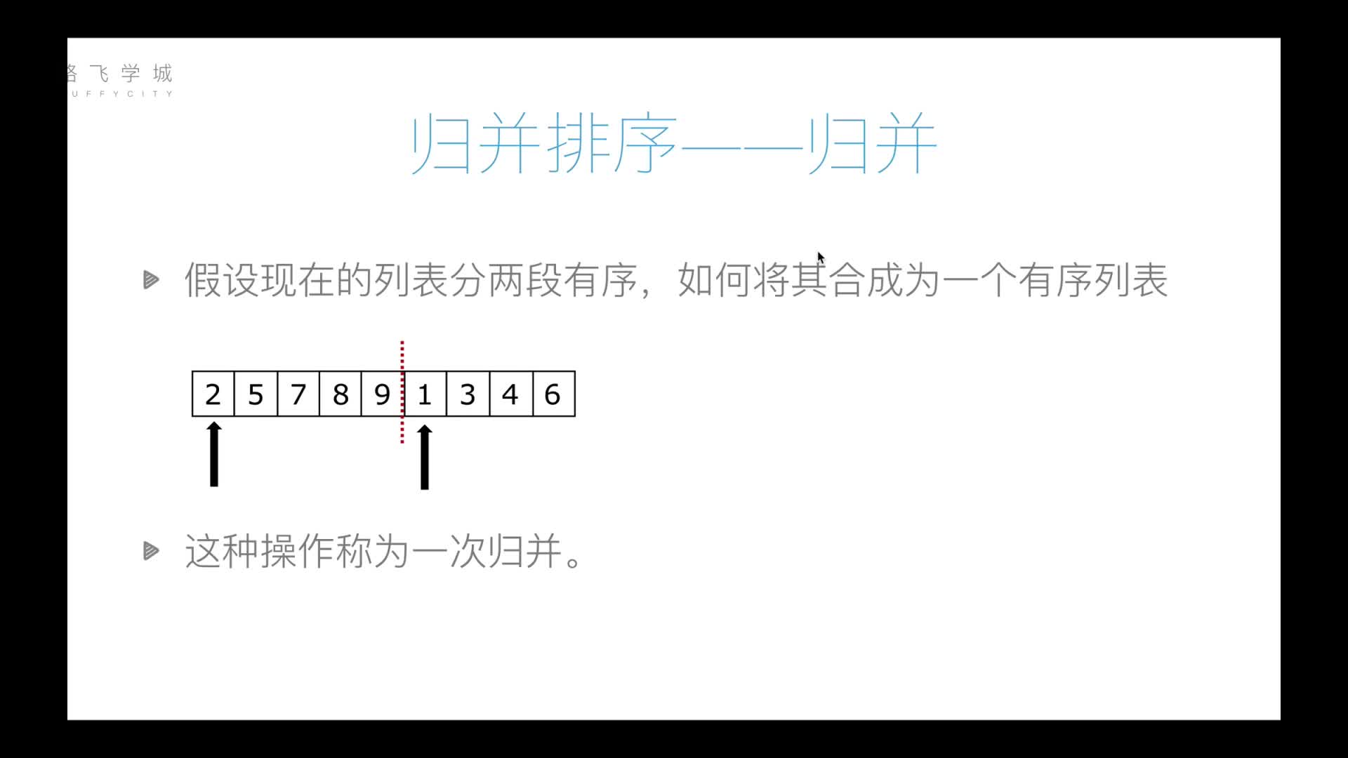 #硬聲創作季  人工智能之算法學習：31歸并排序實現