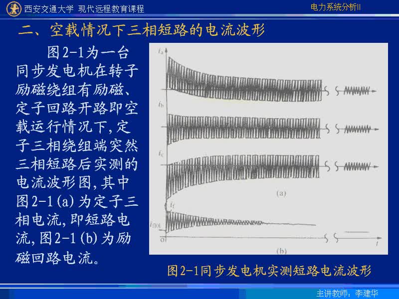 #硬聲創(chuàng)作季 #電力 電力系統(tǒng)暫態(tài)分析-08-2.2同步發(fā)電機(jī)空載下三相短路后內(nèi)部物理過(guò)程以及短路電流分析-2