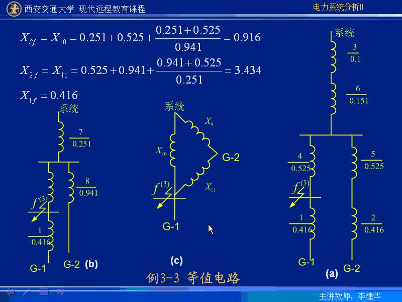 #硬聲創(chuàng)作季 #電力 電力系統(tǒng)暫態(tài)分析-21-3.1短路電流交流分量的初始值計(jì)算-2