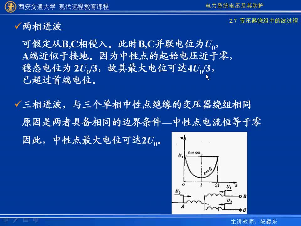 #硬聲創(chuàng)作季 #電力 電力系統(tǒng)電壓及防護-08-2.8旋轉(zhuǎn)電機繞組中的波過程-2