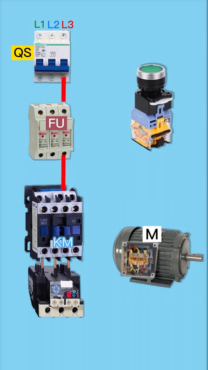 #電工知識  #電工接線  #零基礎(chǔ)學(xué)電工 這個基本電路你會接嗎？#硬聲創(chuàng)作季 