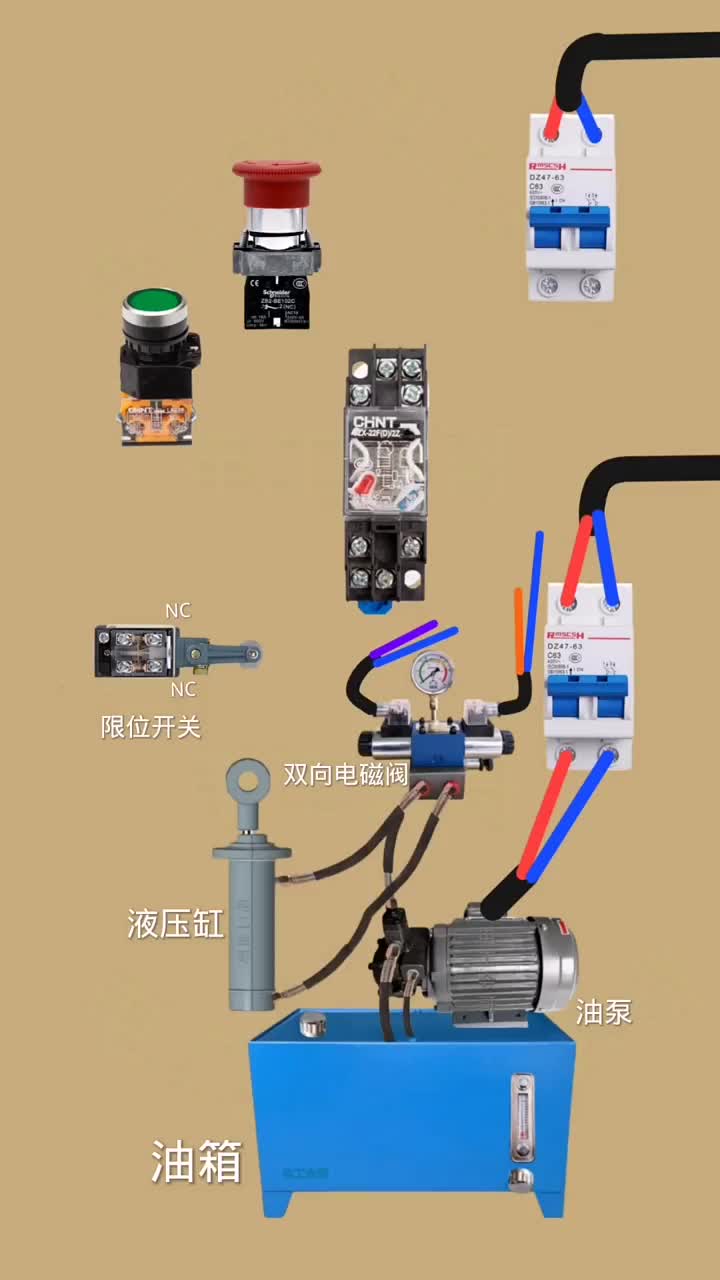无论在家庭或者车间都会遇到这种液压油缸控制设备，不妨了解一下，以后会用上#零基础学电工#电工知#硬声创作季 