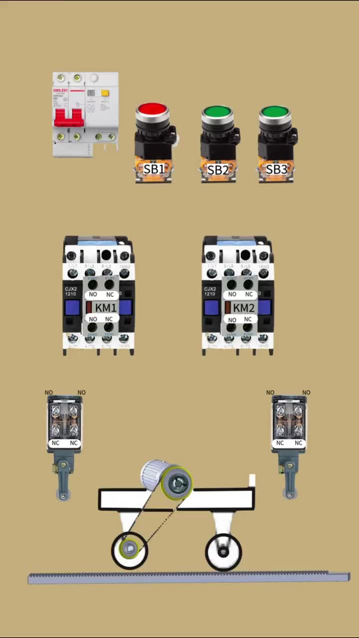小車自動往返電路詳細介紹#創(chuàng)作靈感#電工知識#零基礎學電工#硬聲創(chuàng)作季 