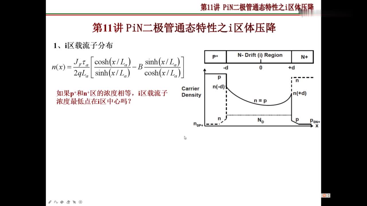 #硬聲創作季 #半導體元器件 功率半導體器件-11-PiN二極管通態特性之i區體壓降-2
