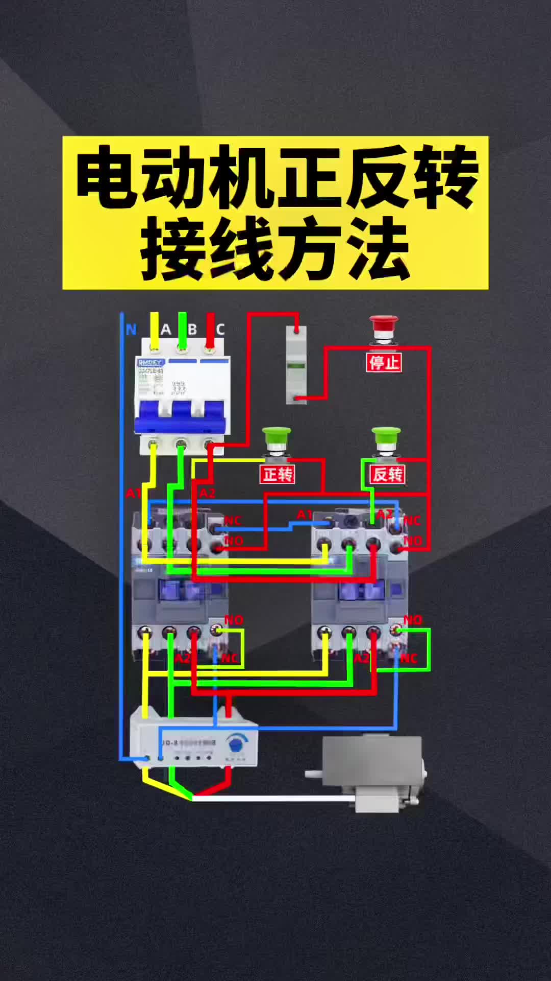 #電動機 電動機正反轉線路接線方法 