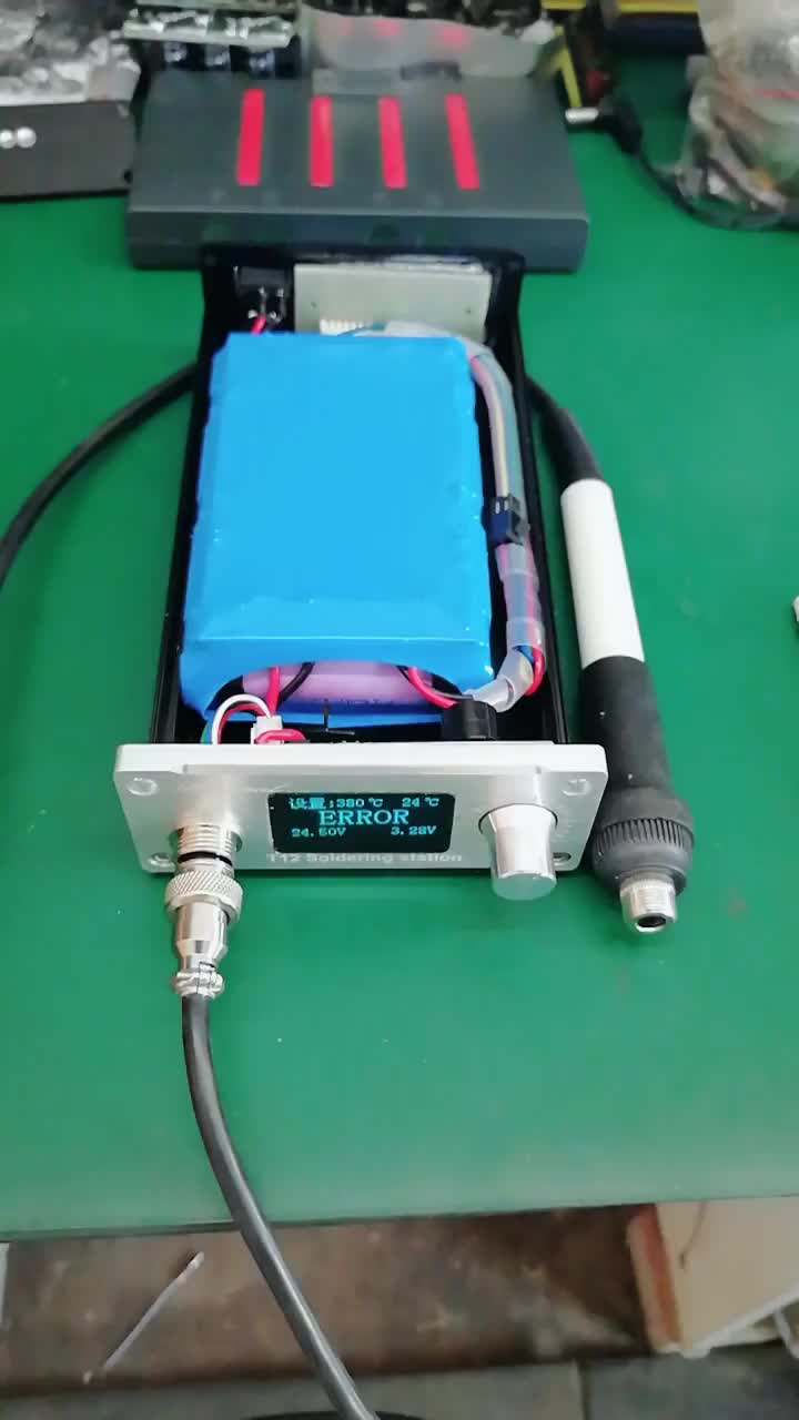 组装一个移动电池烙铁，可以连续工作4个小时。电量指示用几个发光二极管，这样更省电！#硬声创作季 