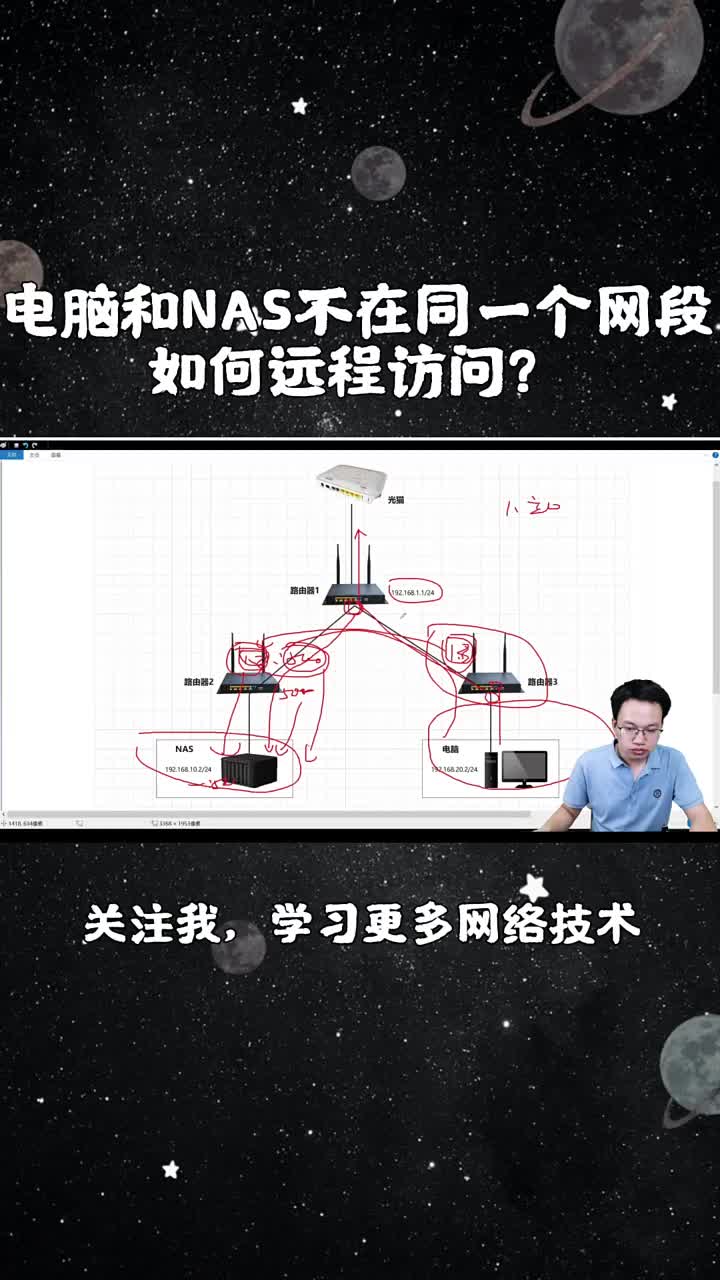 第3集｜電腦和NAS不在同一個(gè)網(wǎng)絡(luò)中，如何跨網(wǎng)段訪問？網(wǎng)絡(luò)工程師來(lái)教你（下）#nas #網(wǎng)絡(luò)工#硬聲創(chuàng)作季 