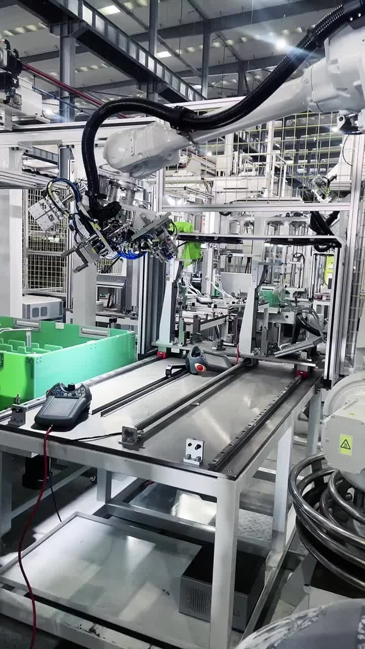 PLC控制系统与ABB机器人现场升级改造中 #码垛机器人 #工业自动化 #非标自动化控制#硬声创作季 