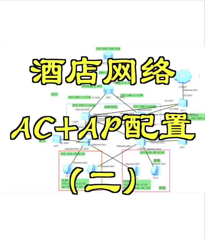 第2集｜酒店網(wǎng)絡(luò)AC+AP配置（二）#網(wǎng)絡(luò)工程師#AC+AP?#硬聲創(chuàng)作季 