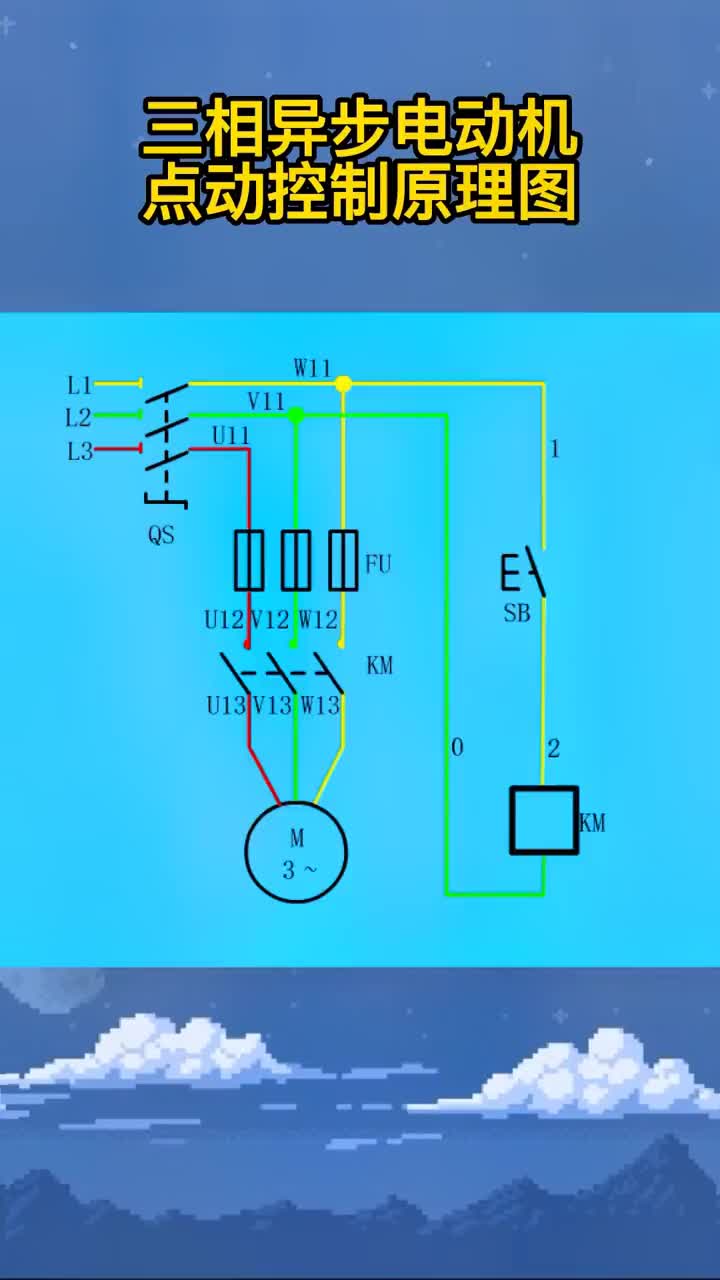 如何点动控制三相异步电动机电机#异步电机 