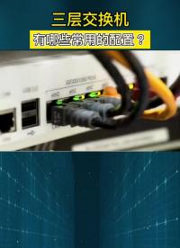 三層交換機，有哪些常用的配置呢？ #網絡  #交換機 #三層交換機#硬聲創作季 