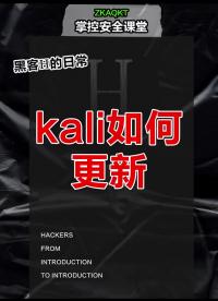 kali如何更新 #黑客  #程序员  #渗透 #硬声创作季 