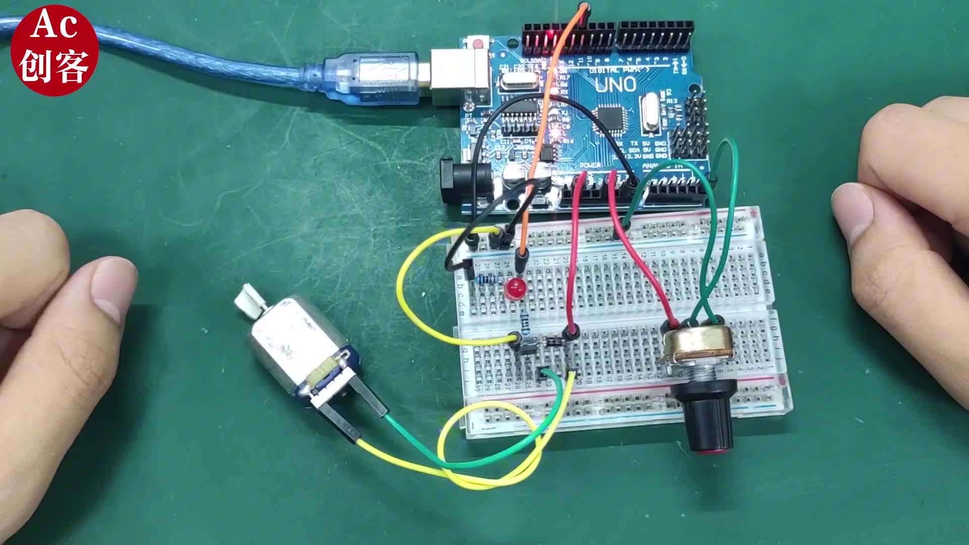 Arduino入门9：PWM脉宽控制LED逐渐点亮，还可以做直流电机调速器#硬声创作季 