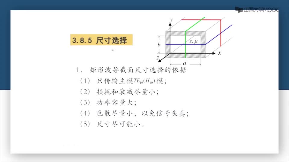 #硬聲創作季  微波技術：第3-23講波導尺寸選擇