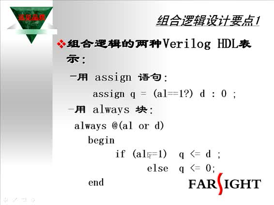 #硬声创作季 #FPGA FPGA-4 Verilog HDL中的组合逻辑设计方法-2