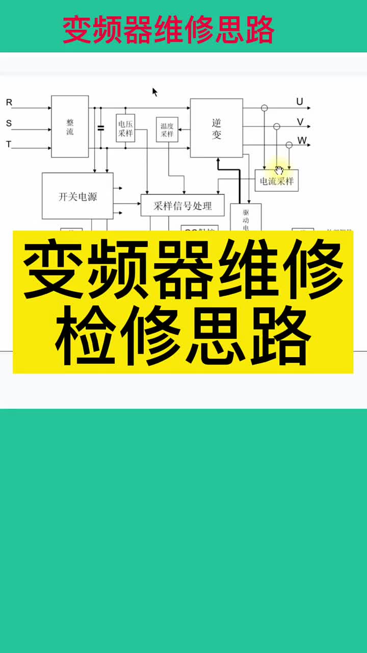 变频器维修 是一个理论与实践的结合，出现何种故障，什么原因造成的，去那一块找这个故障，只有心中有图，知道他的工