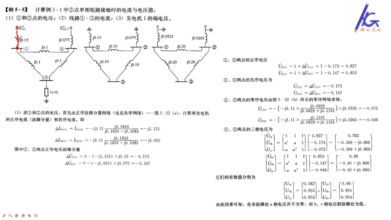 #硬声创作季 #电力 电力系统分析-42 暂态第五章计算题精讲-3