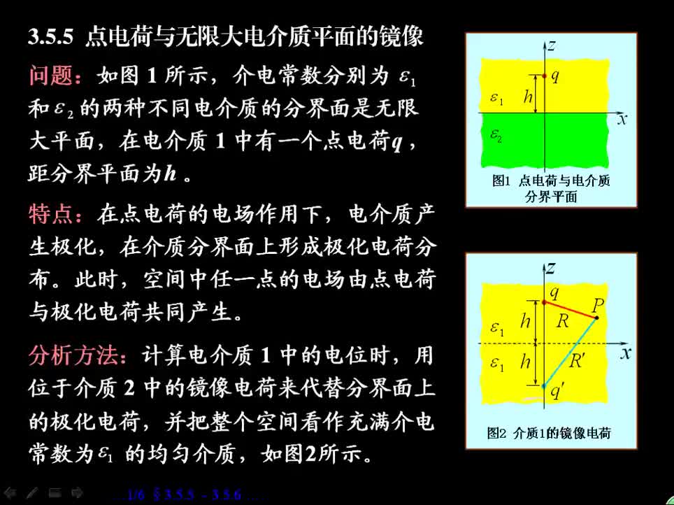 #硬声创作季 #电磁学 电磁场与电磁波-3.5.5 点电荷与无限大电解质平面的镜像-1