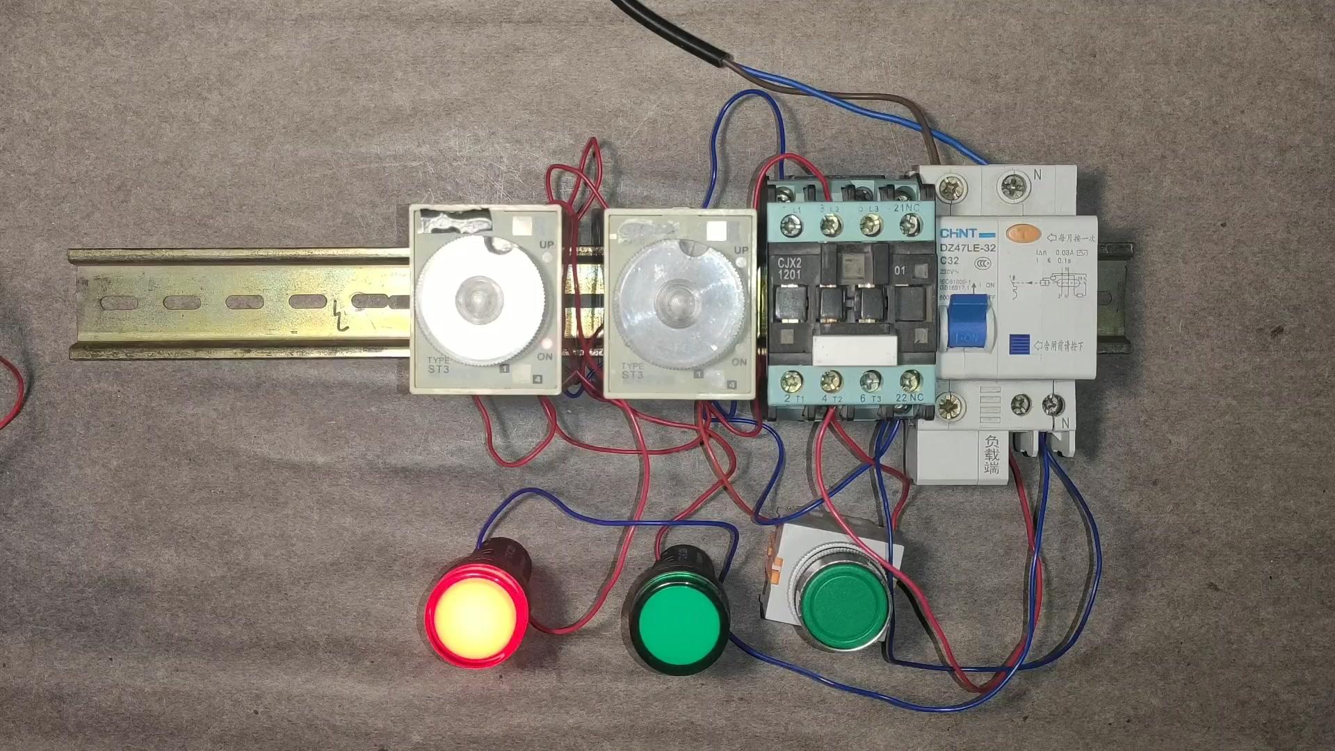 如何制作手動循環控制電路？電工堅果實操接線分享給你，純干貨#硬聲創作季 