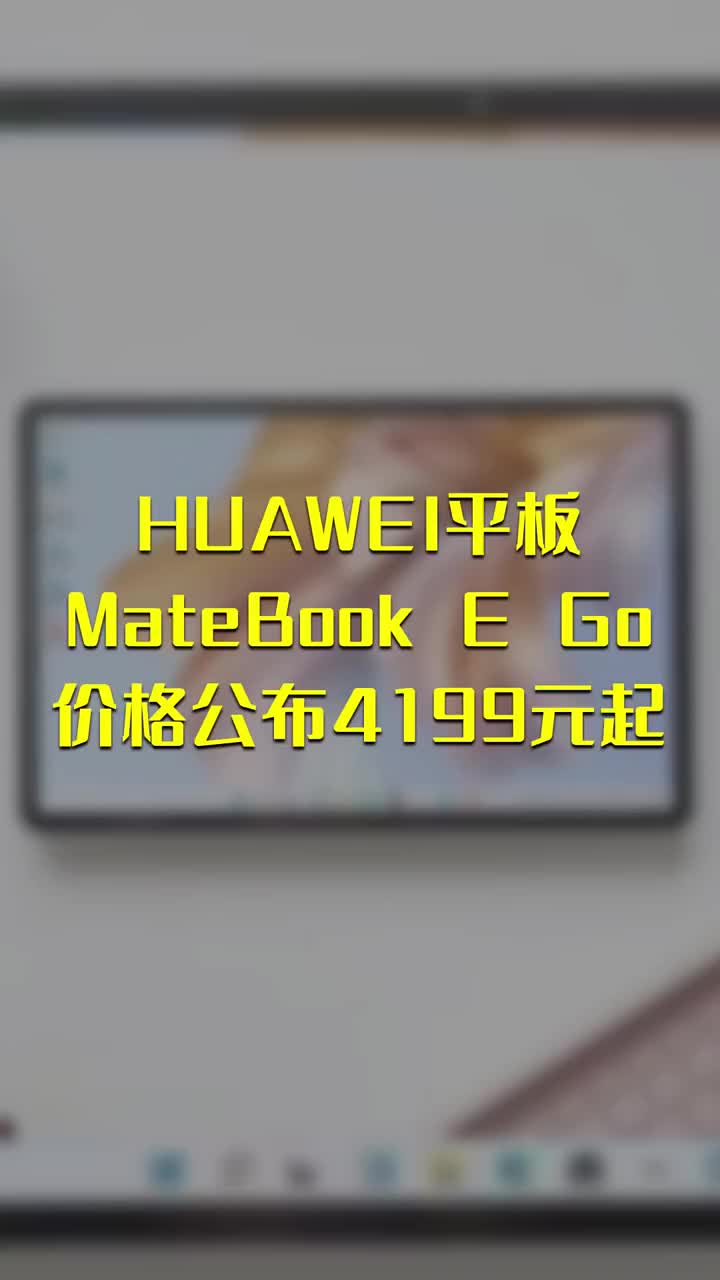 HUAWEI平板 MateBook E Go 价格公布4199元起 #硬声创作季 