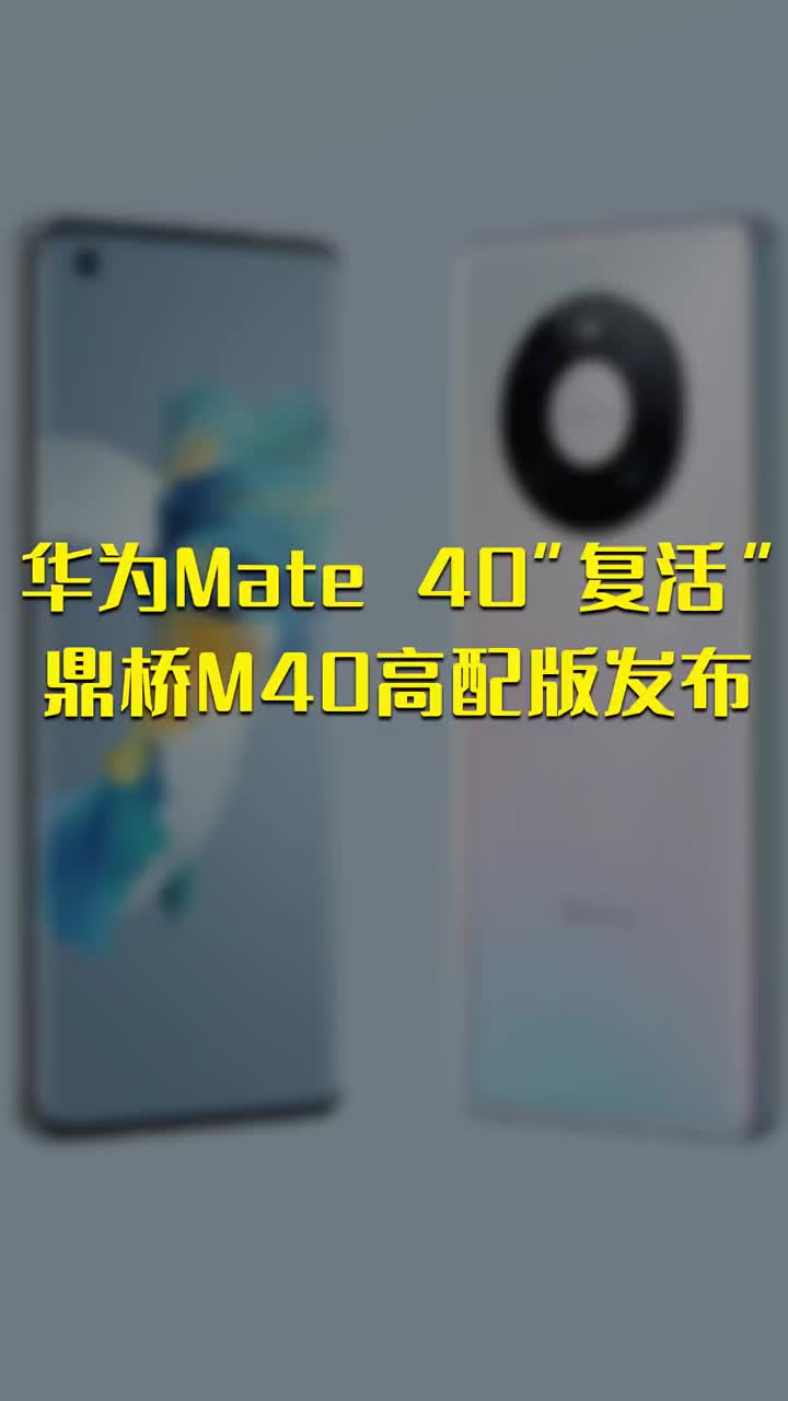 华为Mate 40“复活”：鼎桥M40高配版发布 #硬声创作季 