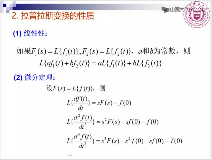 #硬聲創(chuàng)作季  控制工程基礎(chǔ)：2-1-2拉普拉斯變換的性質(zhì)