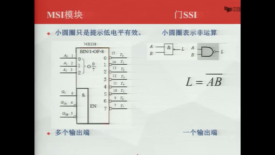 #硬声创作季  数字电子技术基础：74X138译码器--MSI国标符号与SSI门国标符号的对比