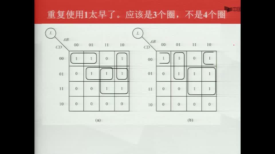 #硬声创作季  数字电子技术基础：卡诺图法化简--例题7--重复使用1尽量往后