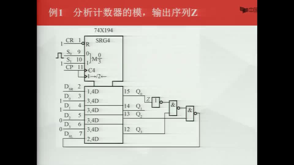 #硬聲創作季  數字電子技術基礎：移位寄存器芯片74X194的應用--例題3