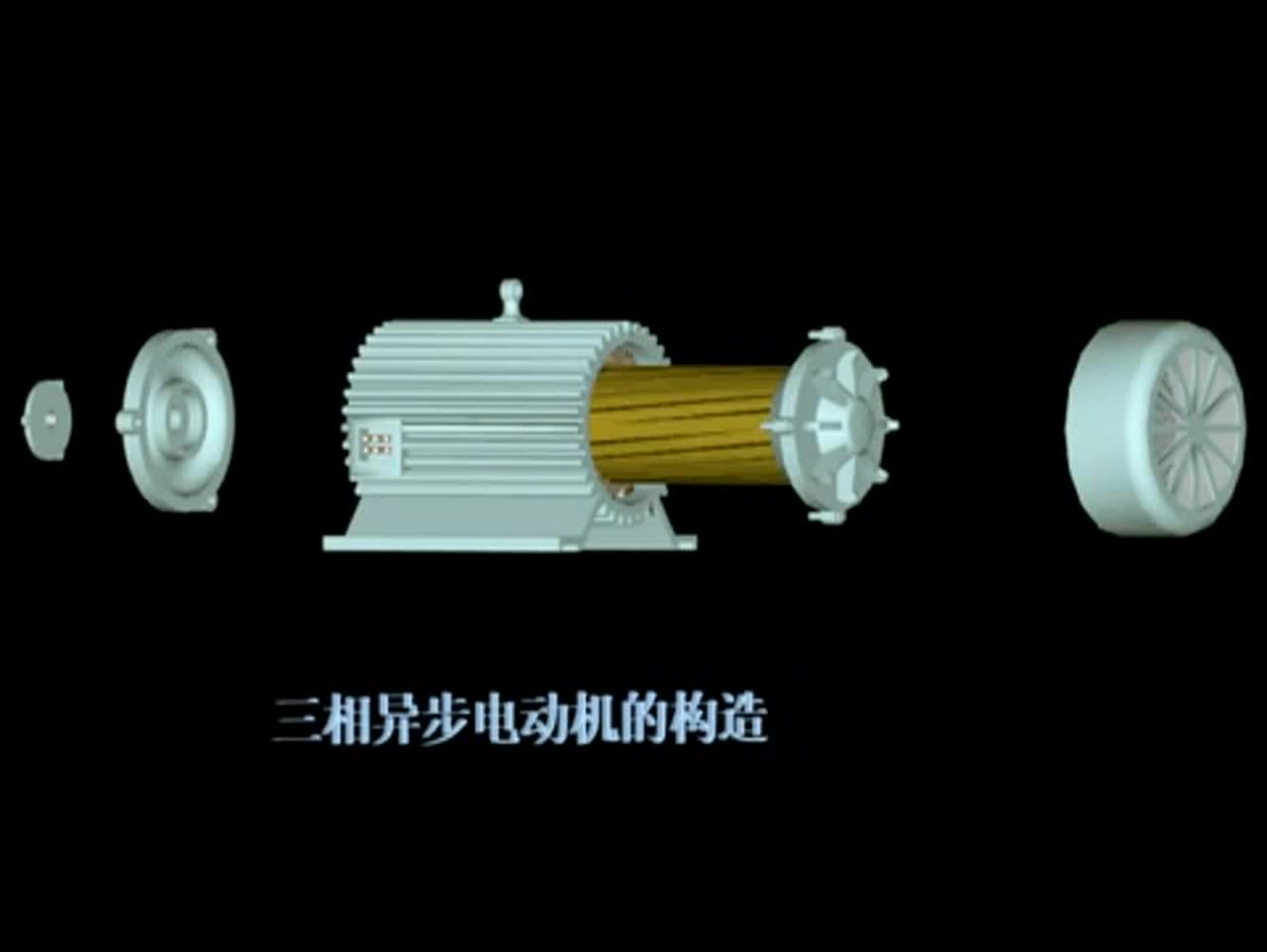 電工學：交流異步電動機的構造演示視頻#電工  