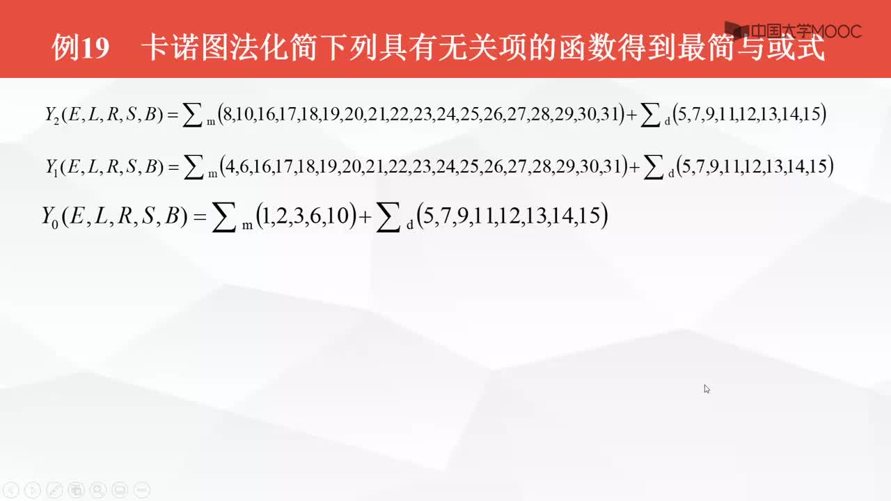 數(shù)字電子技術基礎：卡諾圖法化簡--綜合訓練--例題19#數(shù)字電子技術 