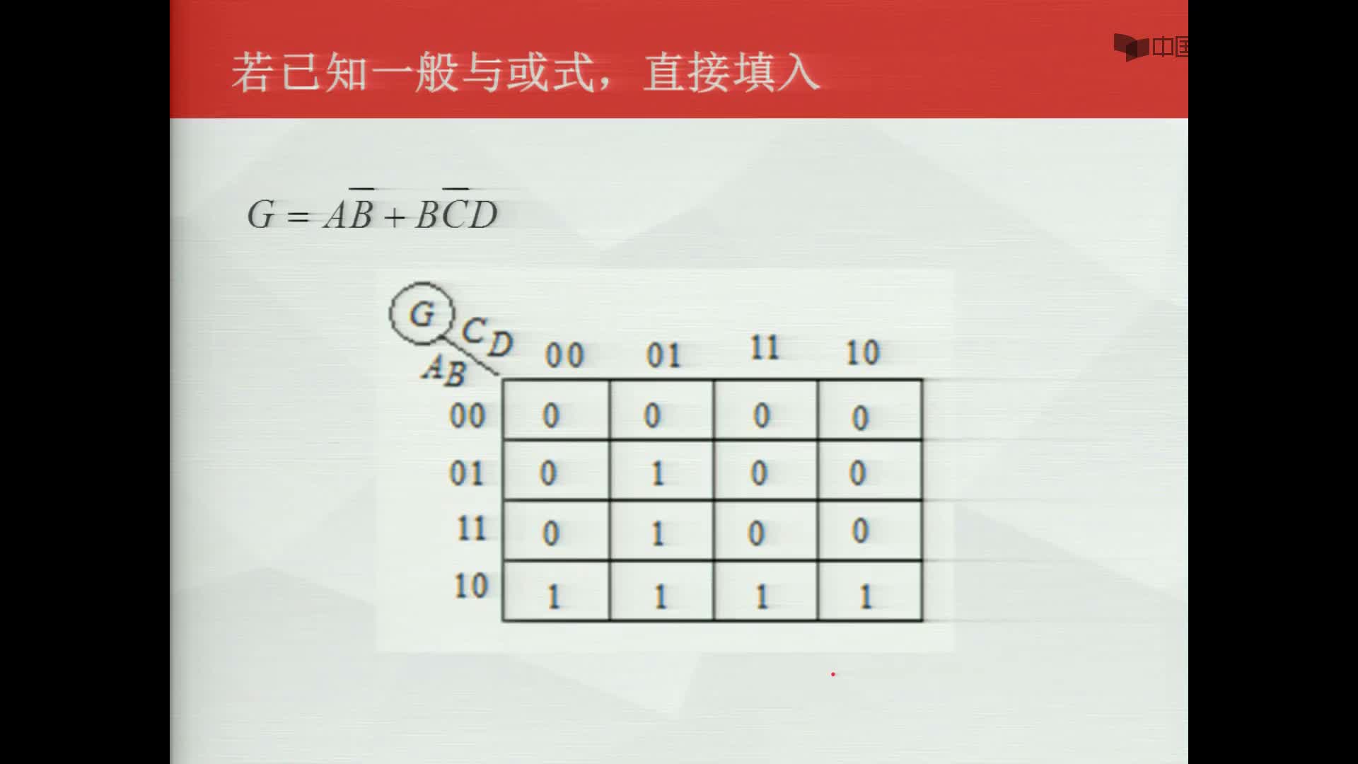 数字电子技术基础：已知一般与或式---填写卡诺图#数字电子技术 