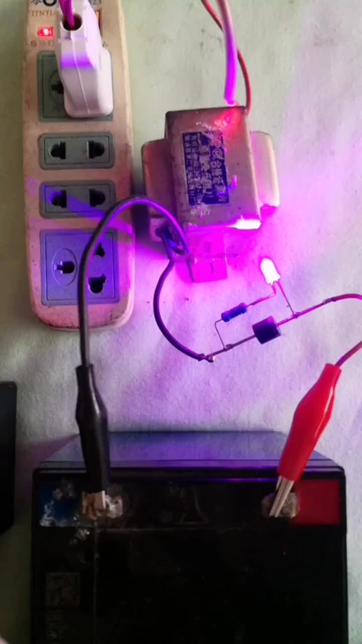#硬声创作季  #电子DIY 最简单的半波整流充电器。