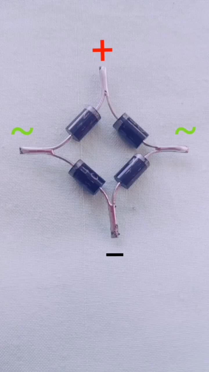 #硬声创作季  #电子DIY 搭建整流桥。