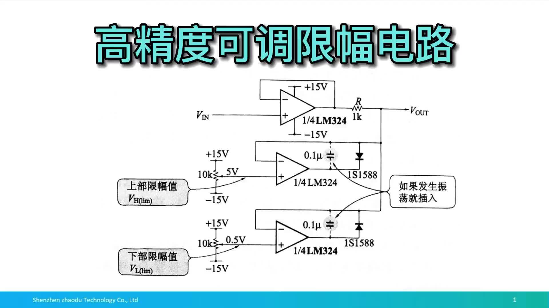 带你做电路仿真实验，高精度可调限幅电路原理与设计#电路原理 