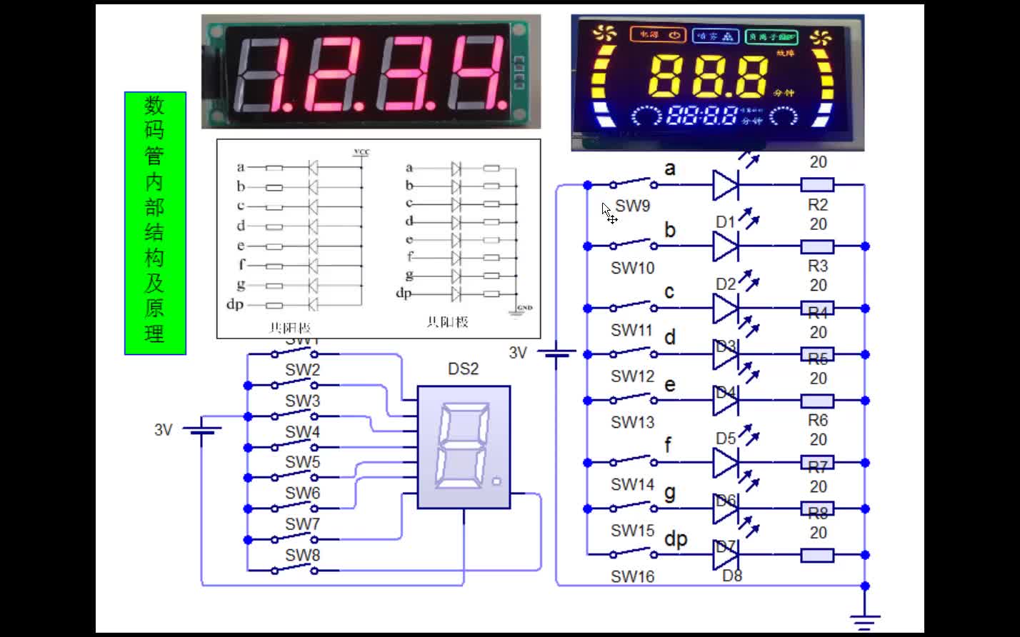 数码管知识与内部结构原理#硬声创作季 