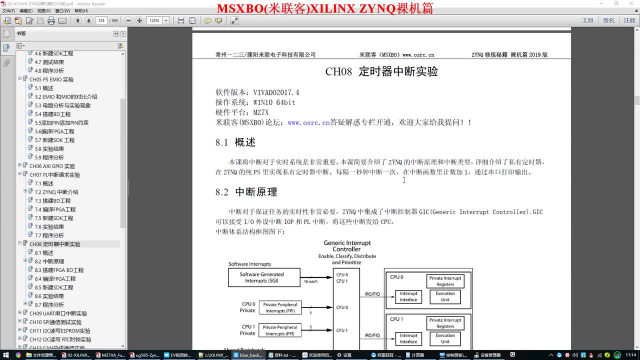 #硬聲創作季 #FPGA FPGA-ZYNQ入門-08 定時器中斷實驗